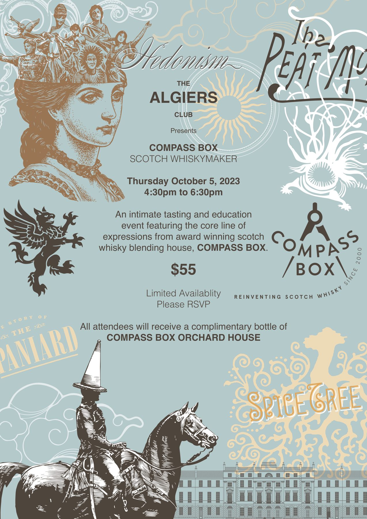 Compass Box Algiers event creative
