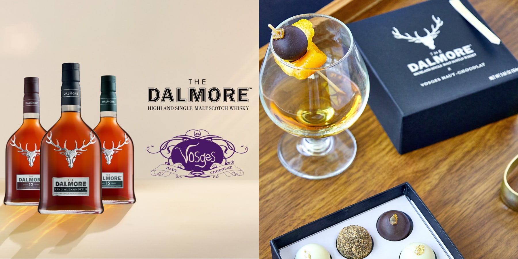 The Dalmore and Vosges partnership event creative