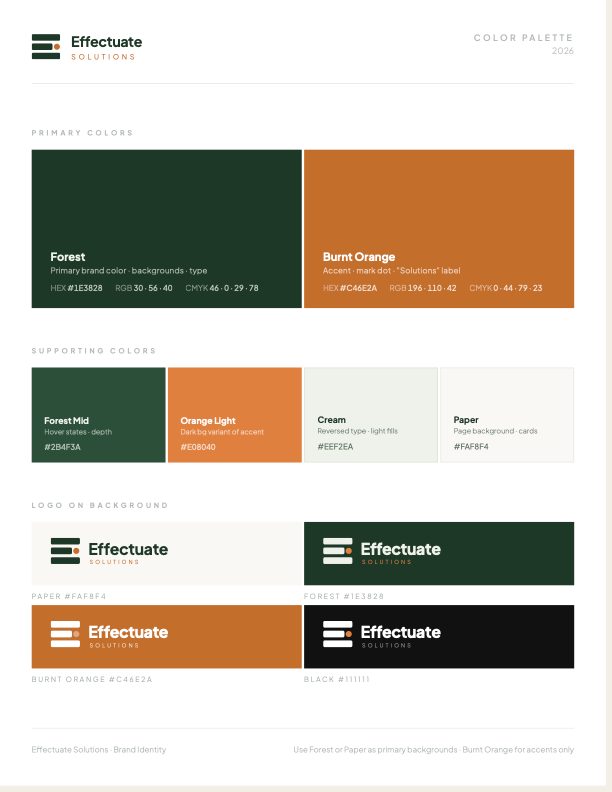 Effectuate Solutions color palette