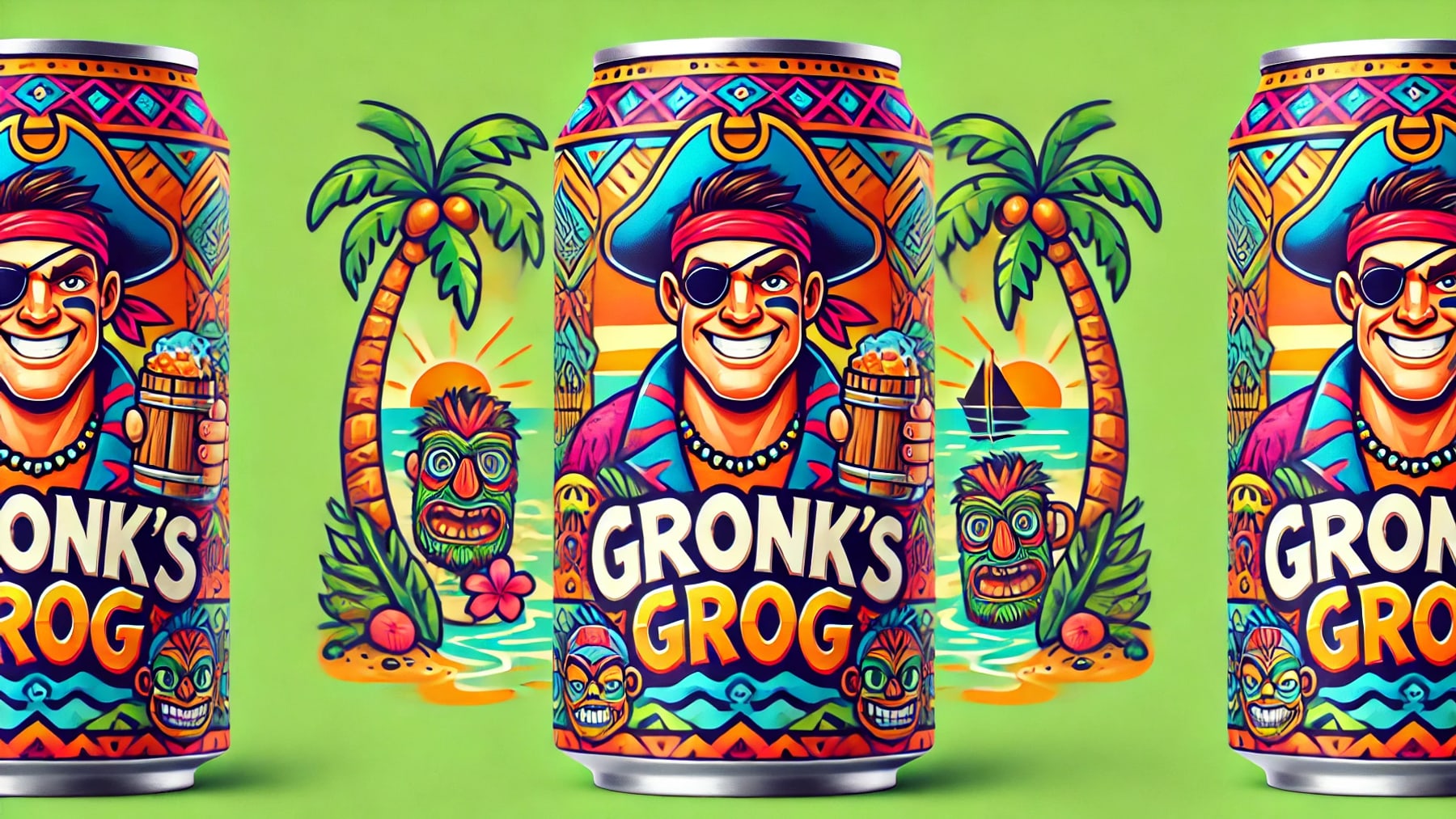 Gronk's Grog can packaging design